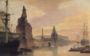 unknow artist The Neva Embankment Near The Academy of Arts oil on canvas